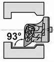 с углом в плане 93° и креплением типа D
