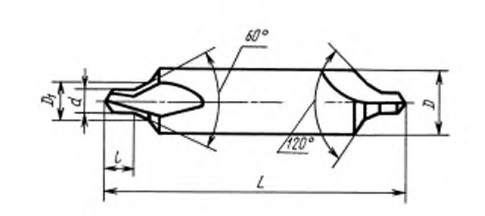 Центровочное сверло типа B