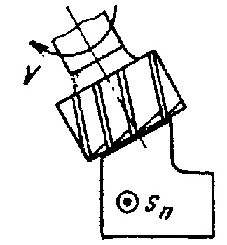 формирование наклонной плоскости торцевой фрезой