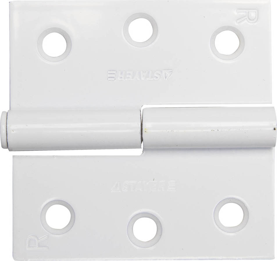 Фото Петля разъемная STAYER 75 x 75 x 2.4 мм, 1 шт., цвет белый, правая, 37613-75-2R Master