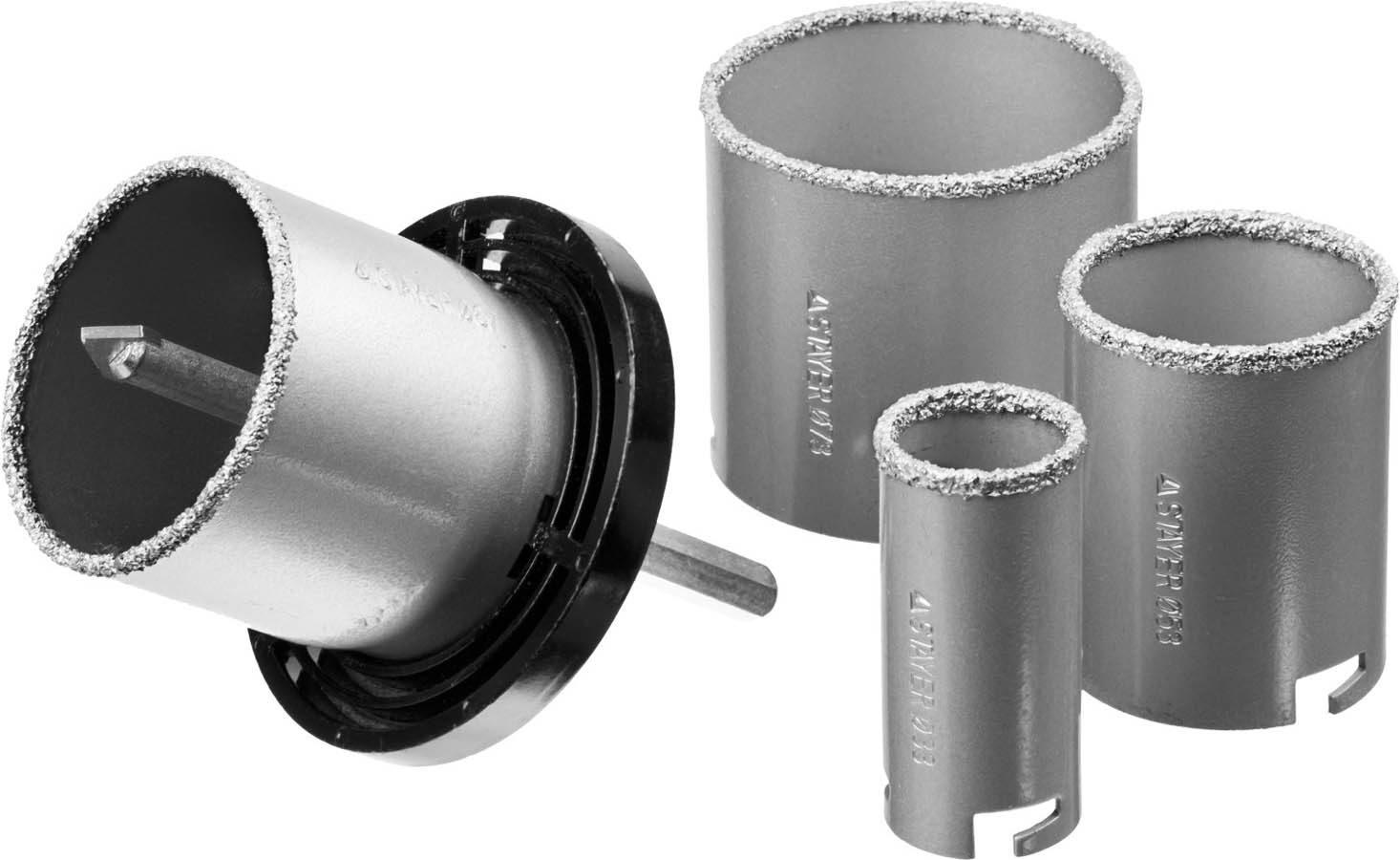 Набор кольцевых коронок STAYER 6 шт: d=33-53-67-73 мм, карбид-вольфрамовое нанесение, 33345-H6