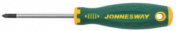 Фото Отвертка стержневая POZIDRIV® ANTI-SLIP GRIP, PZ1x80, Jonnesway
