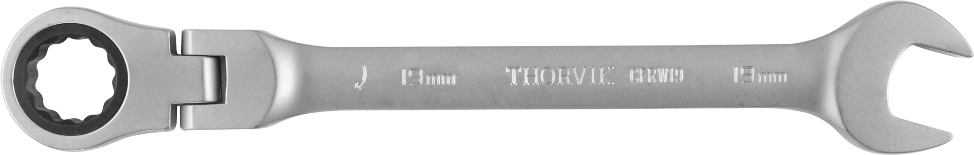 Ключ гаечный комбинированный трещоточный карданный, 19 мм, THORVIK