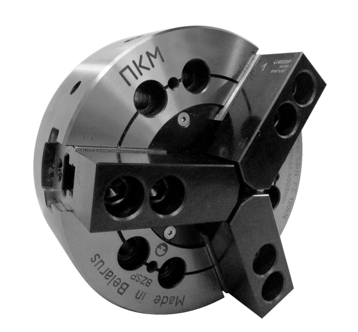 Фото Патрон токарный 3-х кулачковый клиновой с закрытым центром ПКМ-210Д.D170 БЗСП