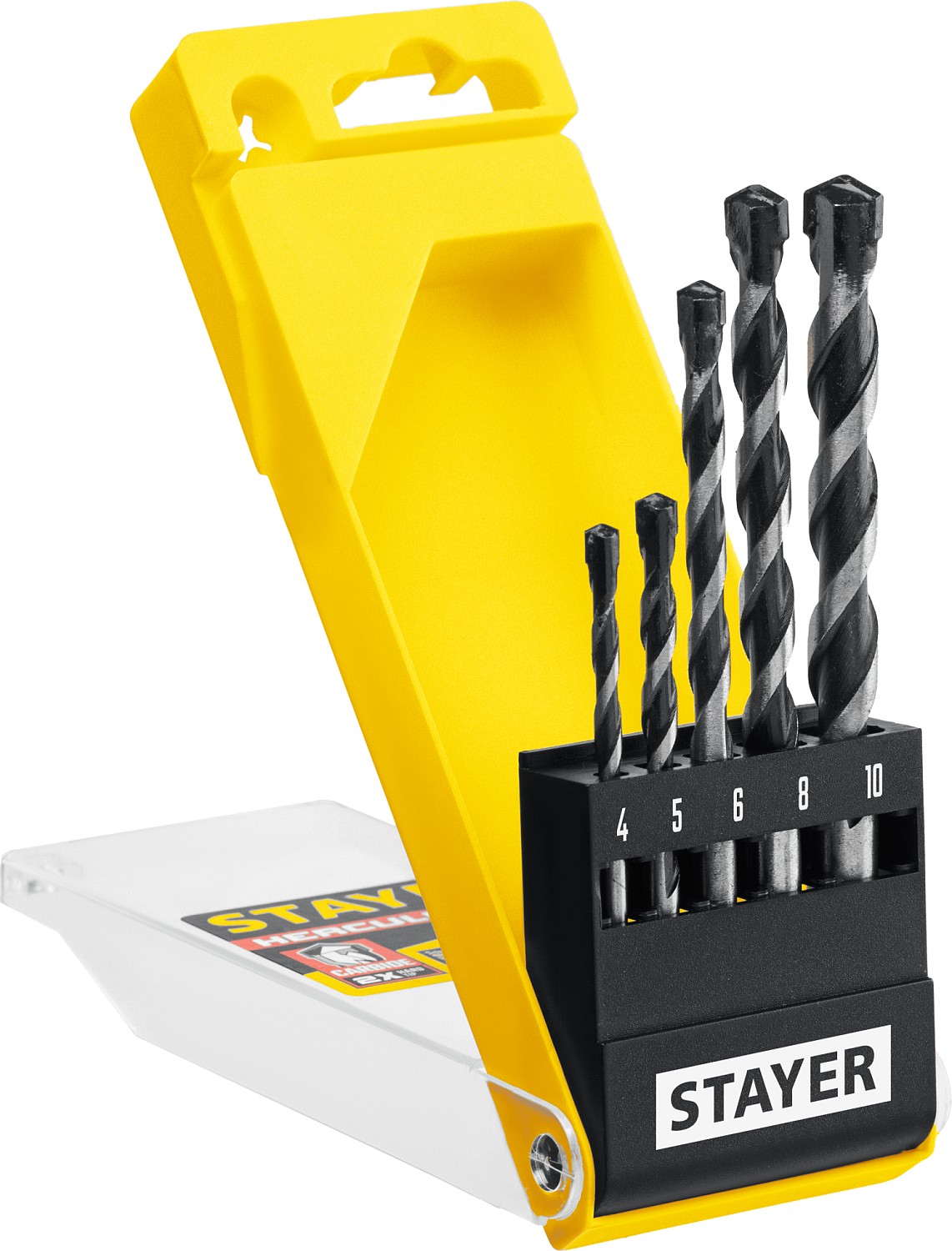 Фото Набор сверл по бетону HERCULES STAYER 5 шт: 4-5-6-8-10 мм, 2915-H5_z01 PROFESSIONAL