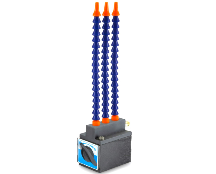 Комплект подвода СОЖ 1/4" три трубки на магн. осн. с переключателем "вкл/выкл" Qtool