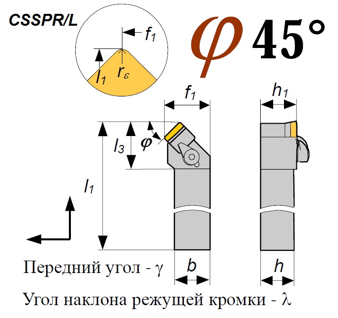 Фото Резец CSSPL 2013 K12 XD проходной