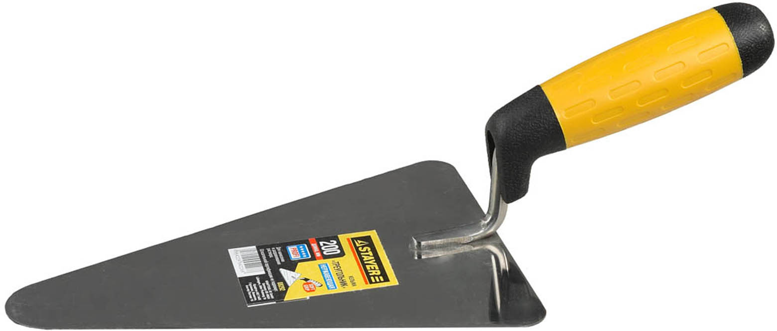 Кельма треугольник STAYER 145 мм, нержавеющее полотно, 2-х компонентная рукоятка, 08292