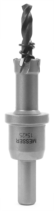 ТСТ коронка 15X25 с центрирующим сверлом и толкающей пружиной Messer