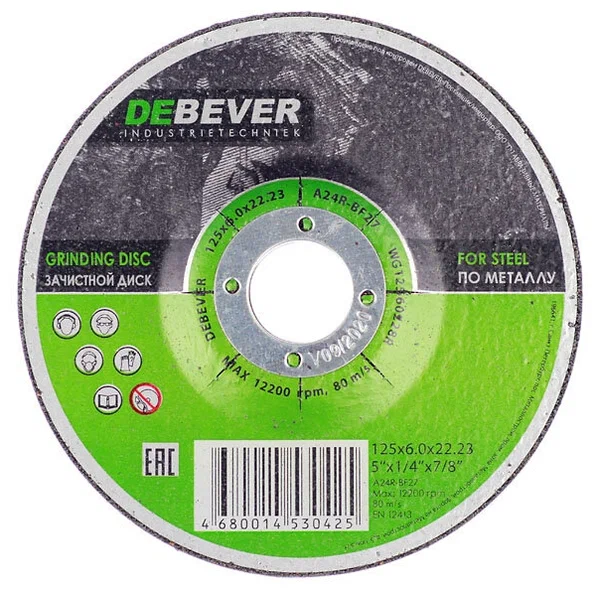 Фото Круг зачистной обдирочный 125x6,0x22 A24R-BF27 DEBEVER