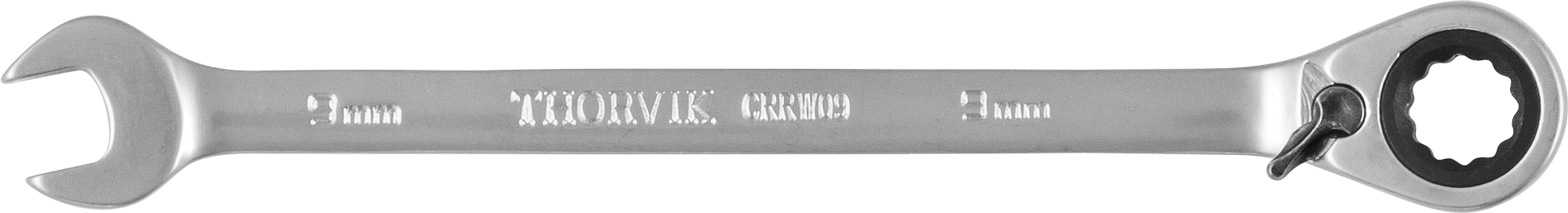 Фото Ключ гаечный комбинированный трещоточный с реверсом, 9 мм, THORVIK