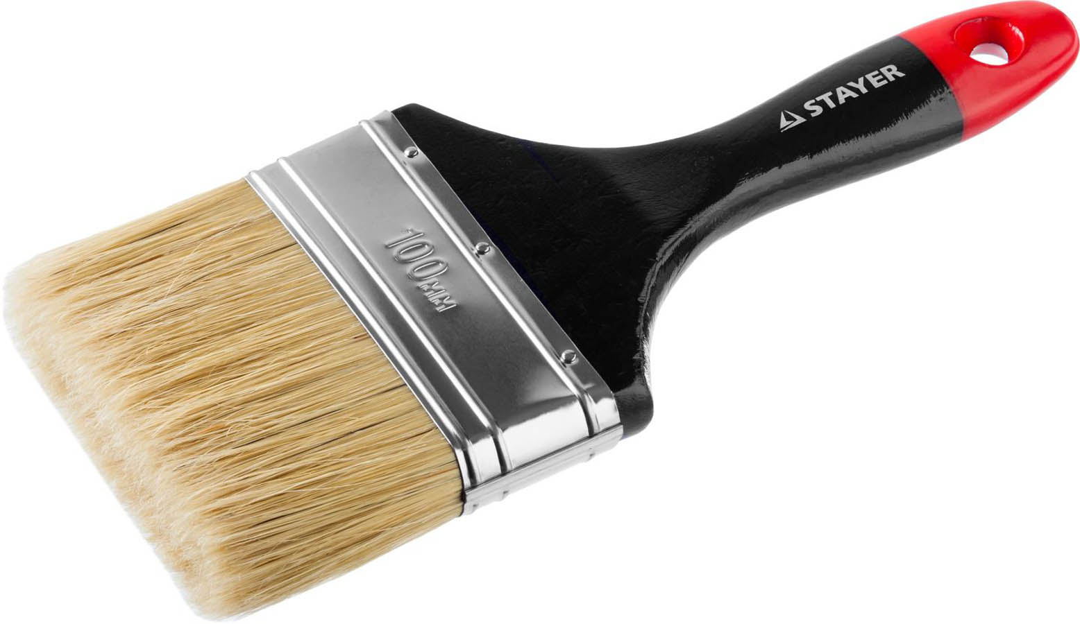 Фото Кисть плоская UNIVERSAL-PROFI STAYER 100 мм, 4", щетина натуральная светлая, 0104-100