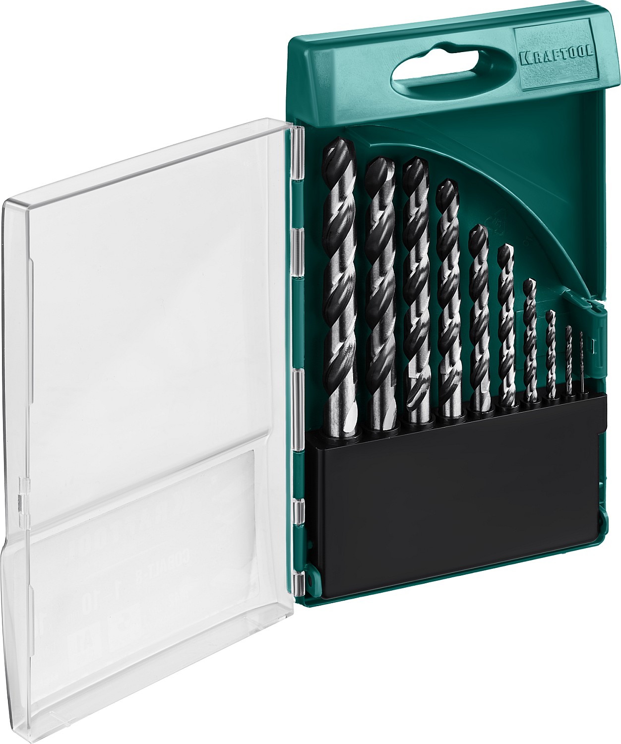 Фото Набор сверл по металлу 29651-H10KRAFTOOL 10 шт. (1-10 мм), класс A, HSS-G, сталь М2(S6-5-2)