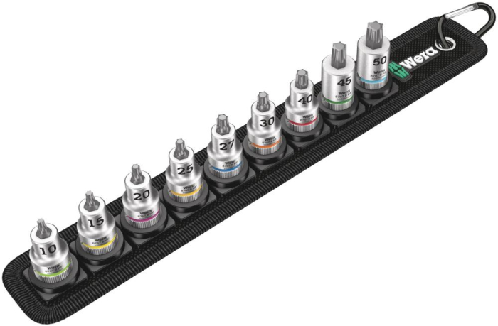 Фото Belt B 3 TORX HF Zyklop Набор головок торцевых с битой вставкой, с фиксацией, 3/8, 9 пр., TX 10/15/20/25/27/30/40/45/50