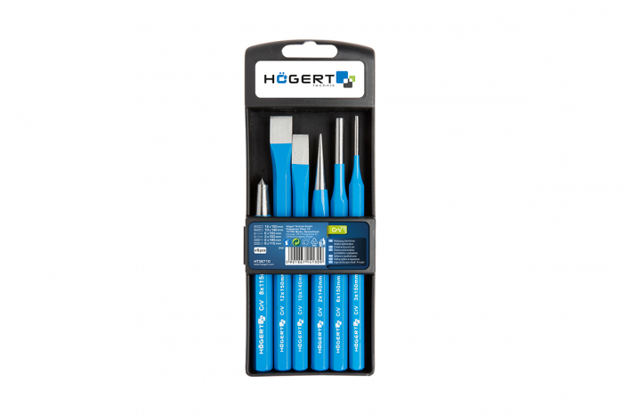 Фото Набор ударно- режущего инструмента, 6 шт., CrV HOEGERT
