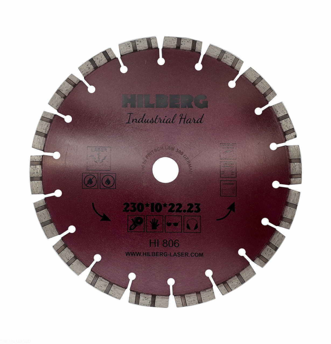 Диск алмазный отрезной 230*22.23 Hilberg Industrial Hard