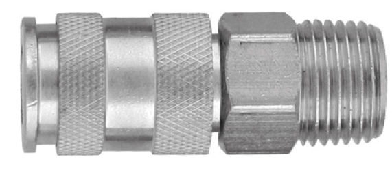 Фото Муфта БРС европейского типа с наружней резьбовой частью BSPT 1/4", Jonnesway
