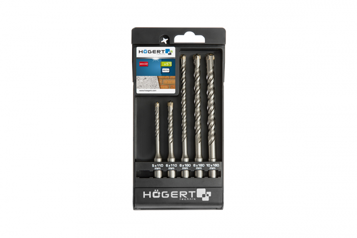 Фото Набор сверл по бетону SDS+, 5 шт. HOEGERT