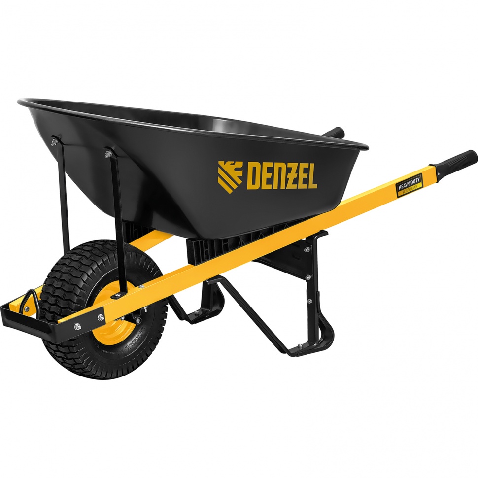 Фото Тачка строительная, усиленная, объем 140 л, 230 кг, колесо 15х6.00-6 Denzel