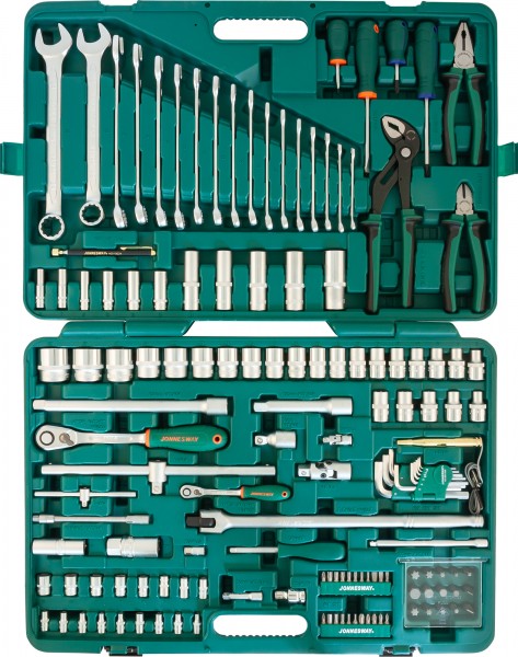 Фото Набор инструмента универсальный 1/4", 1/2"DR, 142 предмета, Jonnesway