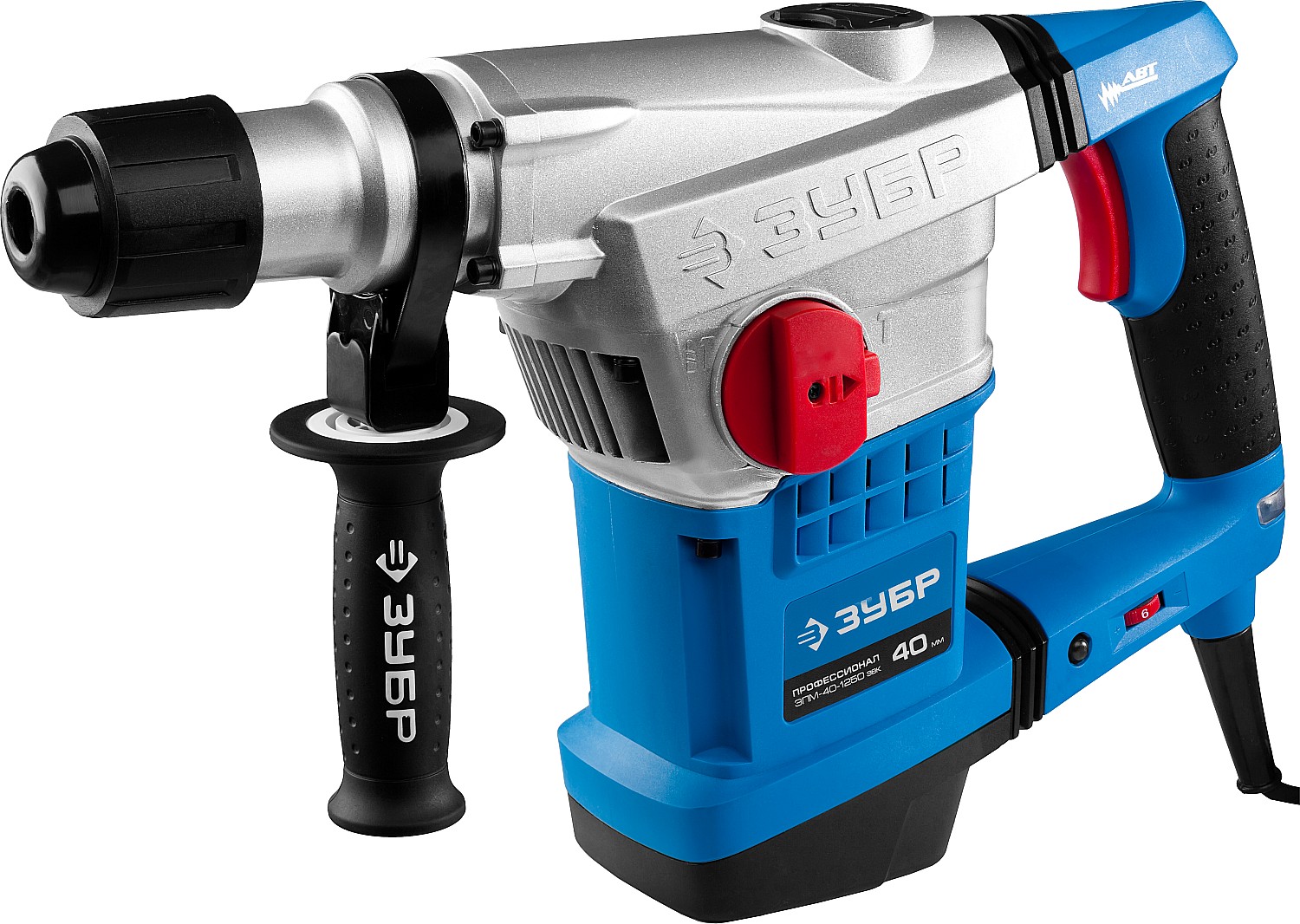 Перфоратор вертикальный ЗПМ-40-1250 ЭВК Профессионал ЗУБР 1250 Вт, 250-450 об/мин, 1400-2800 уд/мин, SDS-Max, кейс,