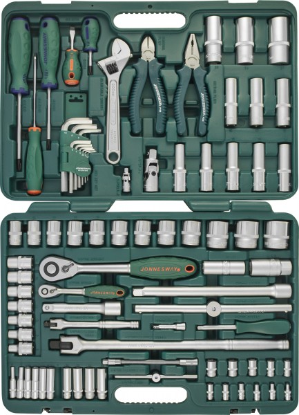 Набор инструмента универсальный 1/4", 1/2"DR, 83 предмета, Jonnesway