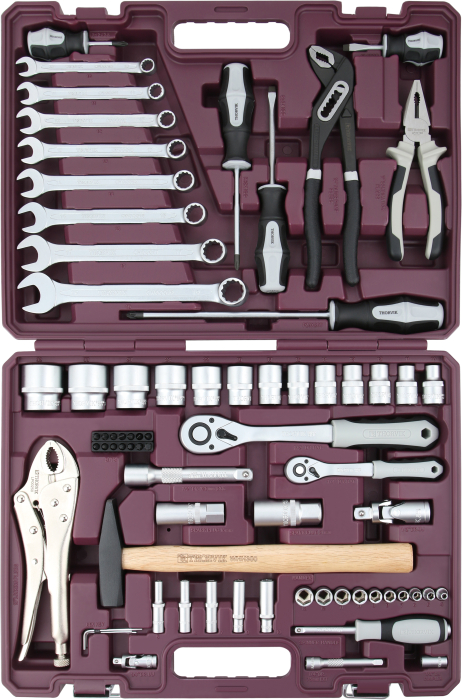 Фото Набор инструмента универсальный 1/4", 1/2"DR, 72 предмета, THORVIK