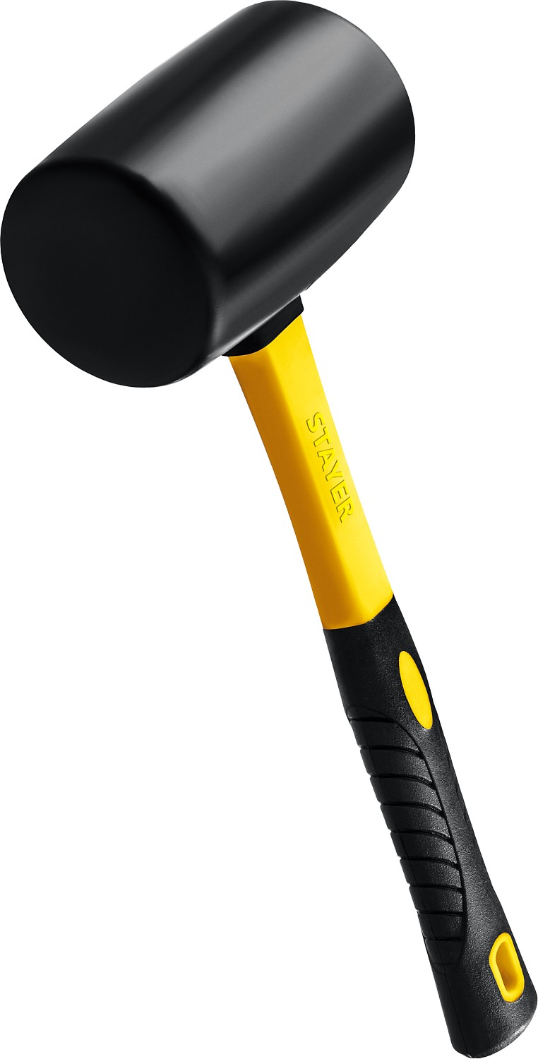 STAYER 680 г, Киянка резиновая черная с фиберглассовой ручкой 2054-75 Professional