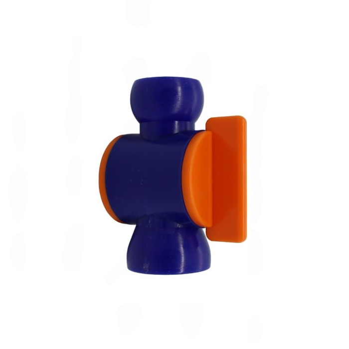 Клапан встроенный СОЖ 1/2" - 1/2 с вентилем синий Qtool
