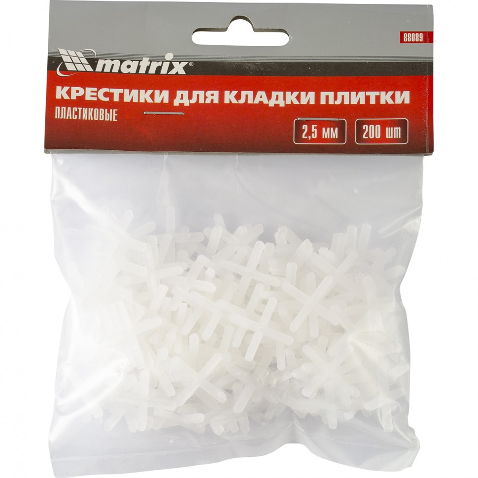 Фото Крестики, 2,5 мм, для кладки плитки, 200 шт Matrix