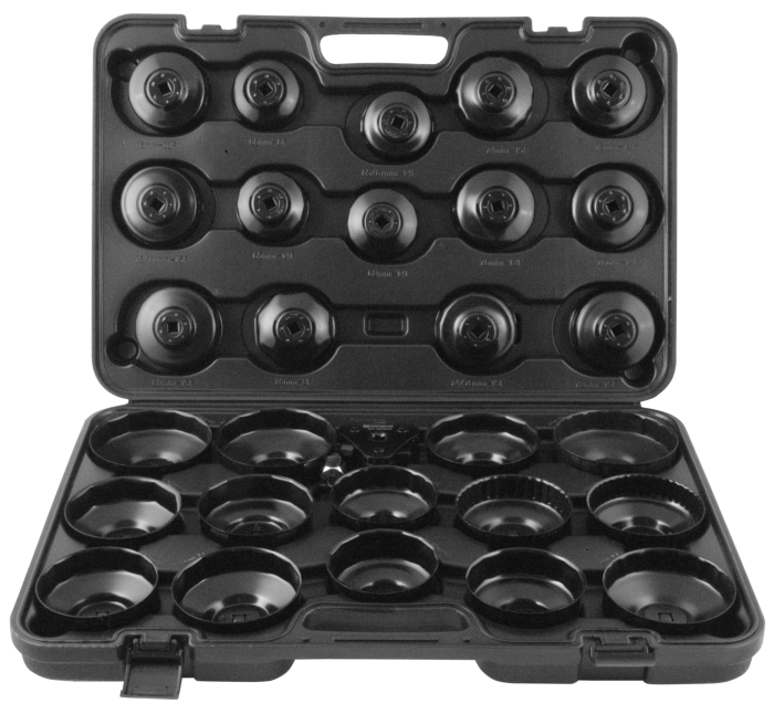 Фото Набор съемников масляных фильтров 65-108 мм, 30 предметов, THORVIK