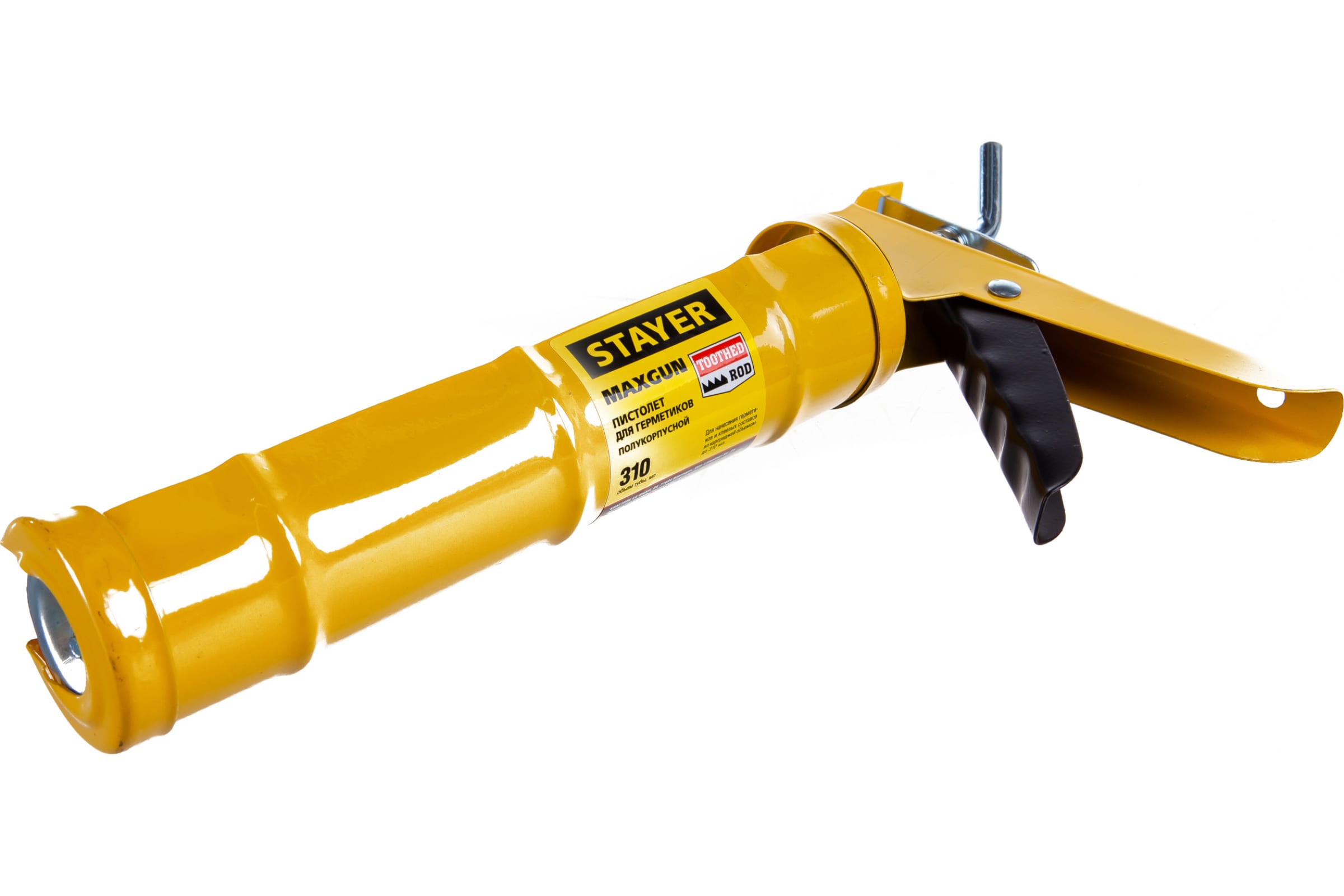 Фото Пистолет для герметика STAYER 0661 310 мл, полукорпусной, зубчатый шток