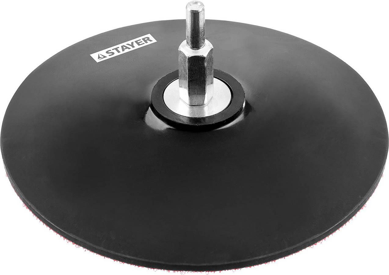 Фото Тарелка опорная для дрели STAYER d=125 мм, на липучке,35740-125