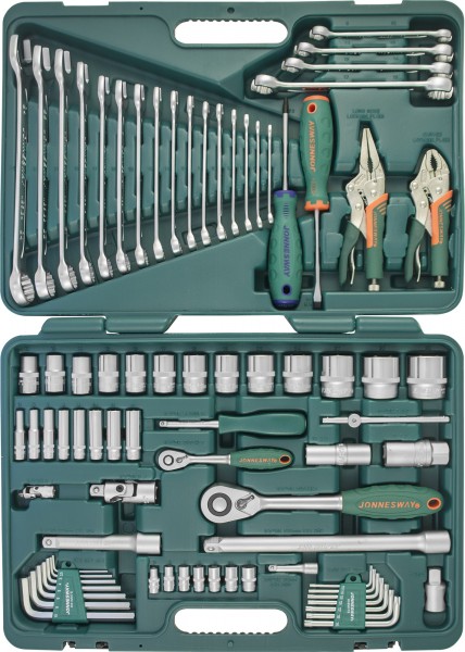 Набор инструмента универсальный 1/4", 1/2"DR, 78 предметов, Jonnesway