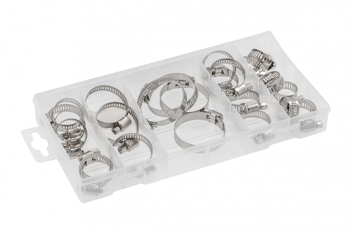 Фото Набор хомутов червячных, 40 шт. HOEGERT