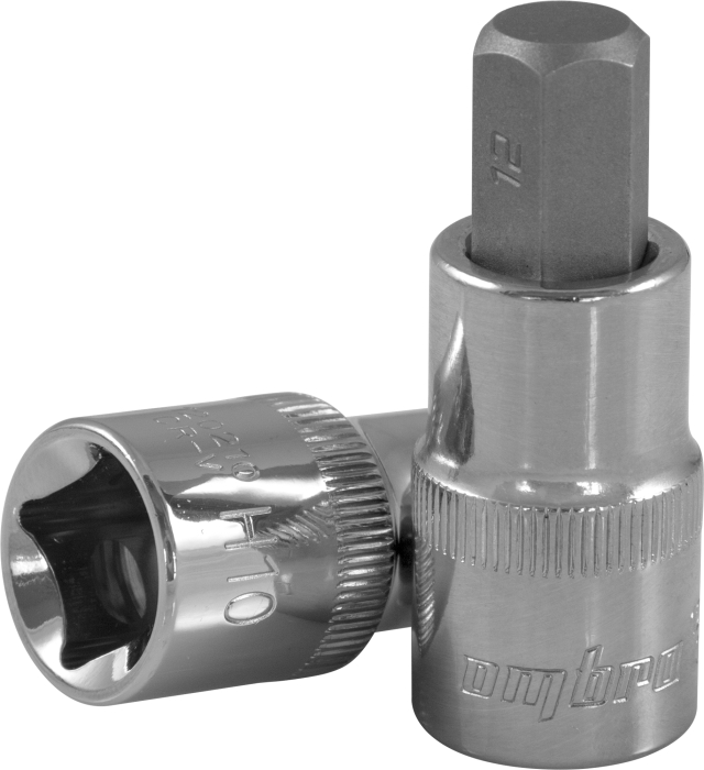 Насадка торцевая 1/4"DR с вставкой-битой шестигранной, H4, Ombra