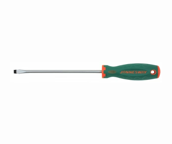 Фото Отвертка стержневая шлицевая ANTI-SLIP GRIP, SL8.0х200 мм, Jonnesway