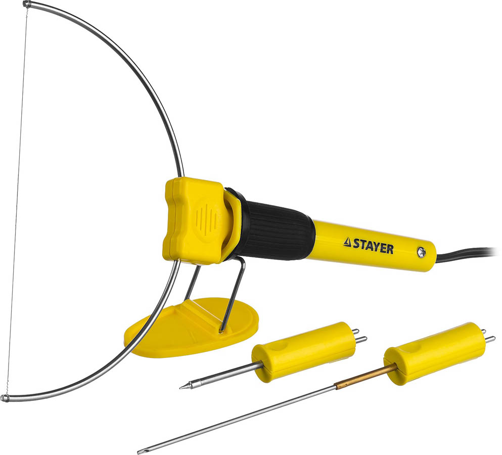 Прибор для художественной резки пенопласта, пластика STAYER 3 насадки, 7Вт, 220 В, 45257-H3