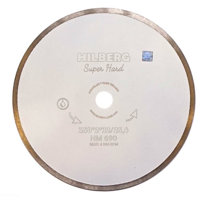 Диск алмазный отрезной 350*32/25,4 Hilberg Super Hard Сплошной