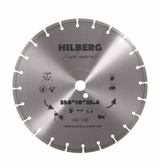 Диск алмазный отрезной 350*25,4 Hilberg Hard Materials Лазер