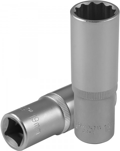 Фото Головка торцевая глубокая 12-гранная 1/2"DR, 19 мм, Jonnesway