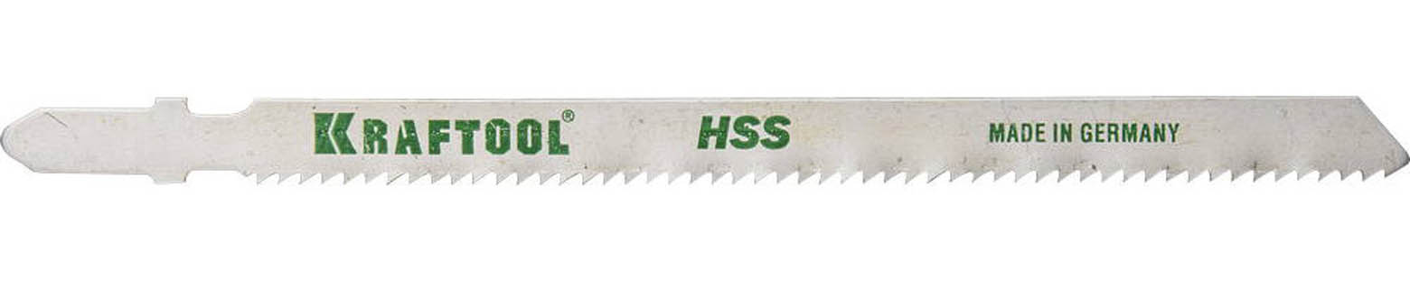 Полотна для лобзика KRAFTOOL HSS 159552-2 по металлу (листовой, цветной), EU-хвостовик, шаг 2 мм, 110 мм, 2 шт.