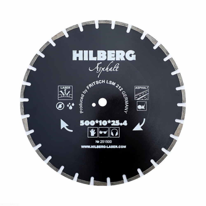 Фото Диск алмазный отрезной 500*25,4 Hilberg Hard Materials Лазер асфальт