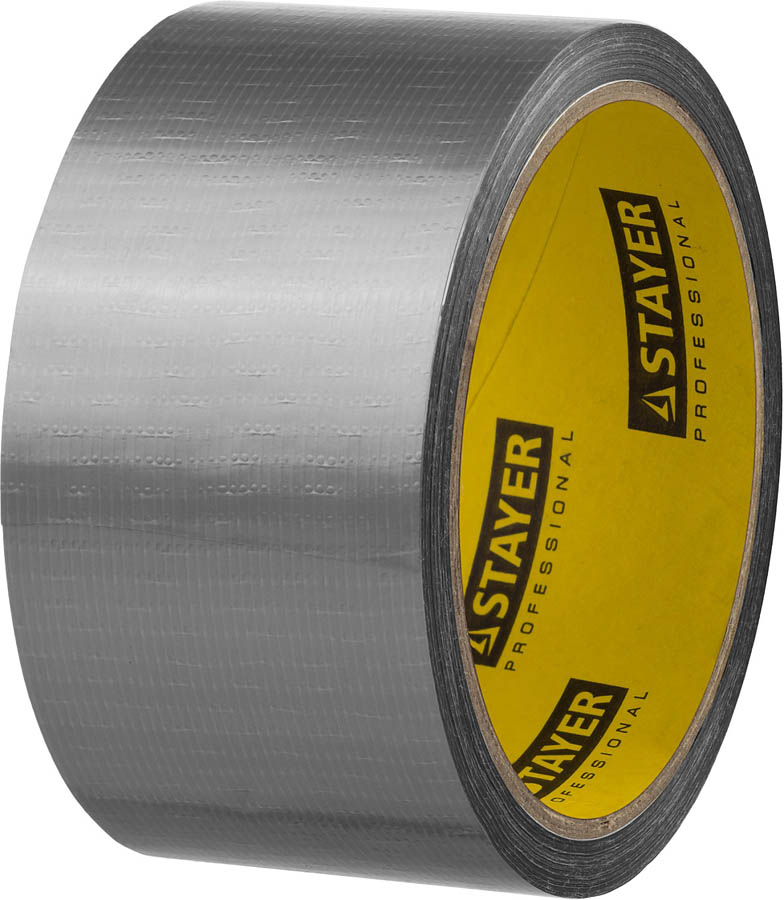Армированная лента (скотч) STAYER 12080-50-10 48 мм х 10 м, серебристая, на тканевой основе
