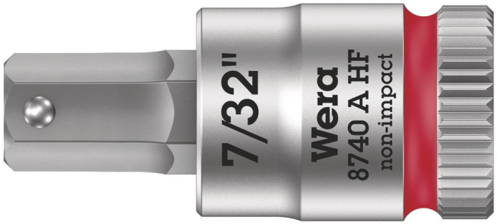 Фото 8740 A Hex-Plus HF Zyklop Головка торцевая с битой вставкой с внешним шестигранником, 1/4, с фиксацией, 7/32" x 28 мм