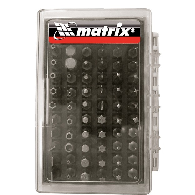 Фото Набор бит с магнитным держателем, CrV, 61 шт. Matrix