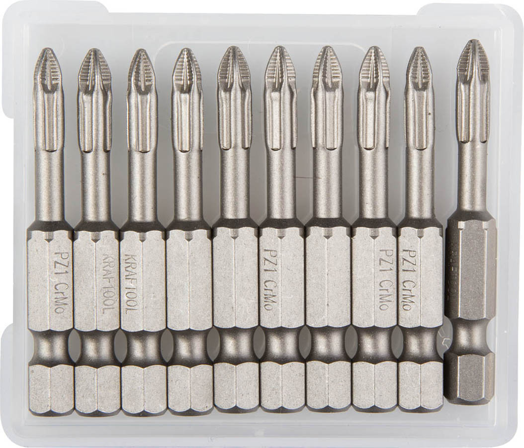 Фото Кованые профессиональные биты X-DRIVE KRAFTOOL 26123-1-50-10PZ1, 50 мм, 10 шт.