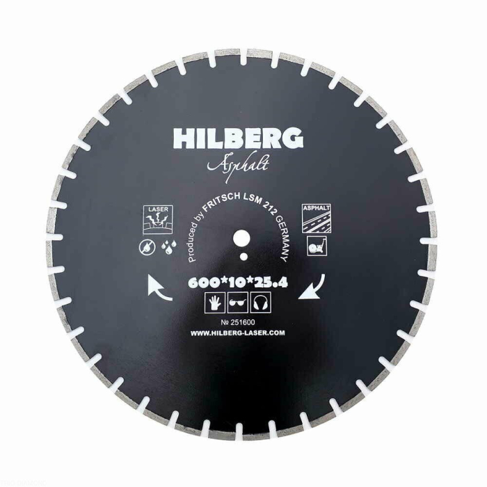 Фото Диск алмазный отрезной 600*25,4*12 Hilberg Hard Materials Лазер асфальт
