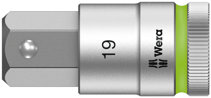 Фото 8740 C Hex-Plus HF Zyklop Головка торцевая с битой вставкой с внешним шестигранником, 1/2, с фиксацией, 19 x 60 мм