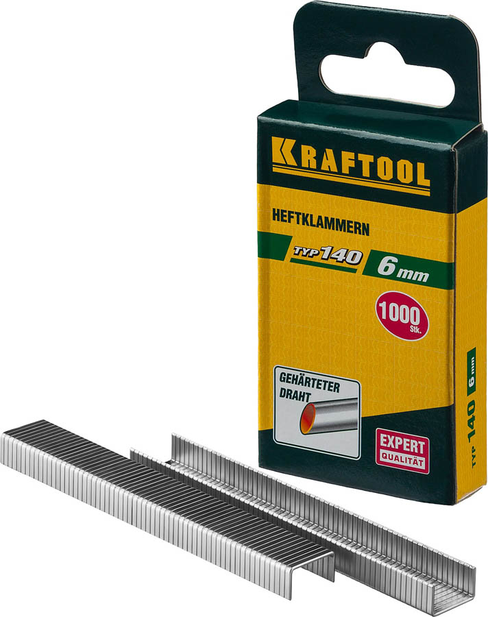 Фото Скобы супертвердые KRAFTOOL, 31680-06 скобы тип 140, 6 мм